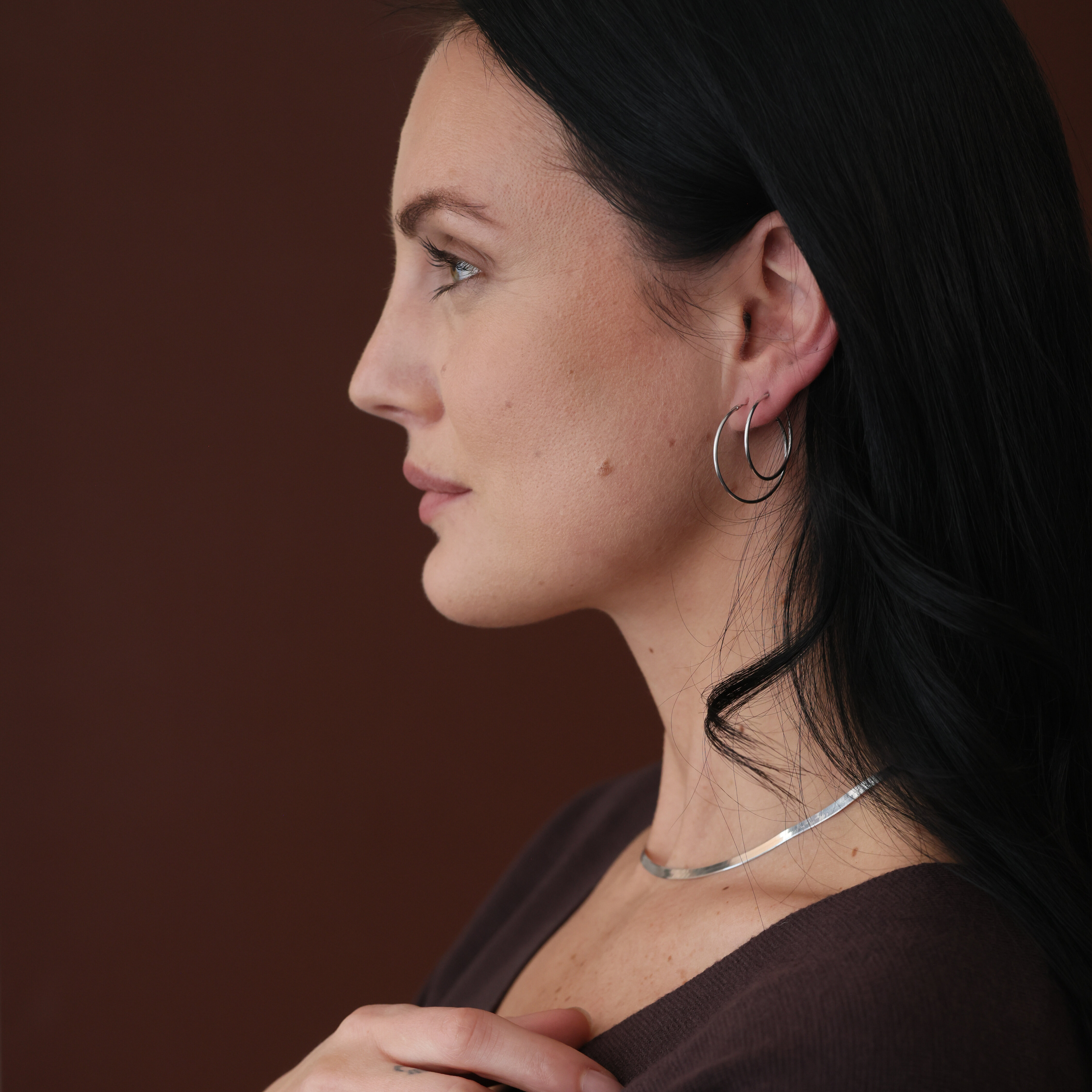 Hoops förgyllda örhängen 30 mm