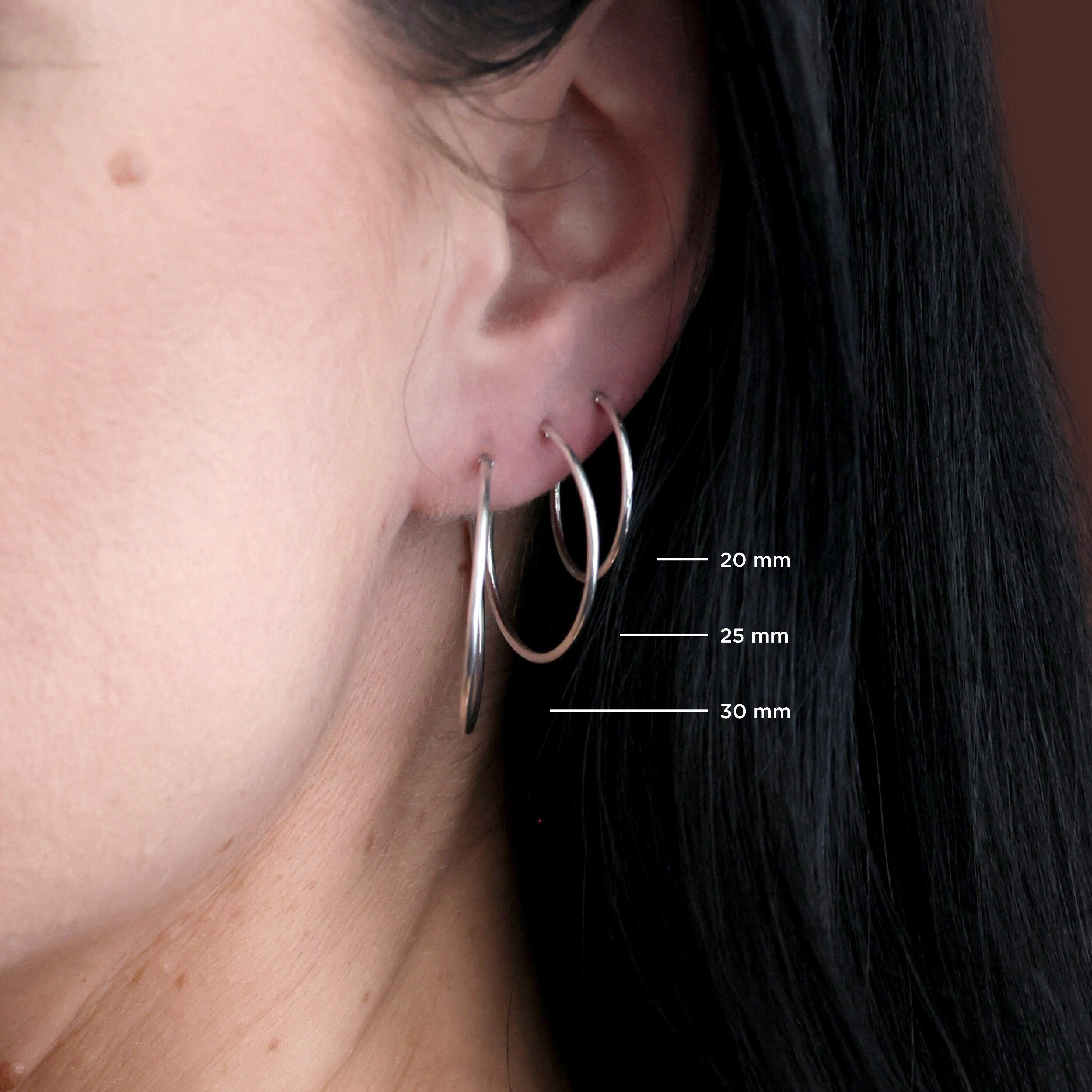 Hoops förgyllda örhängen 30 mm