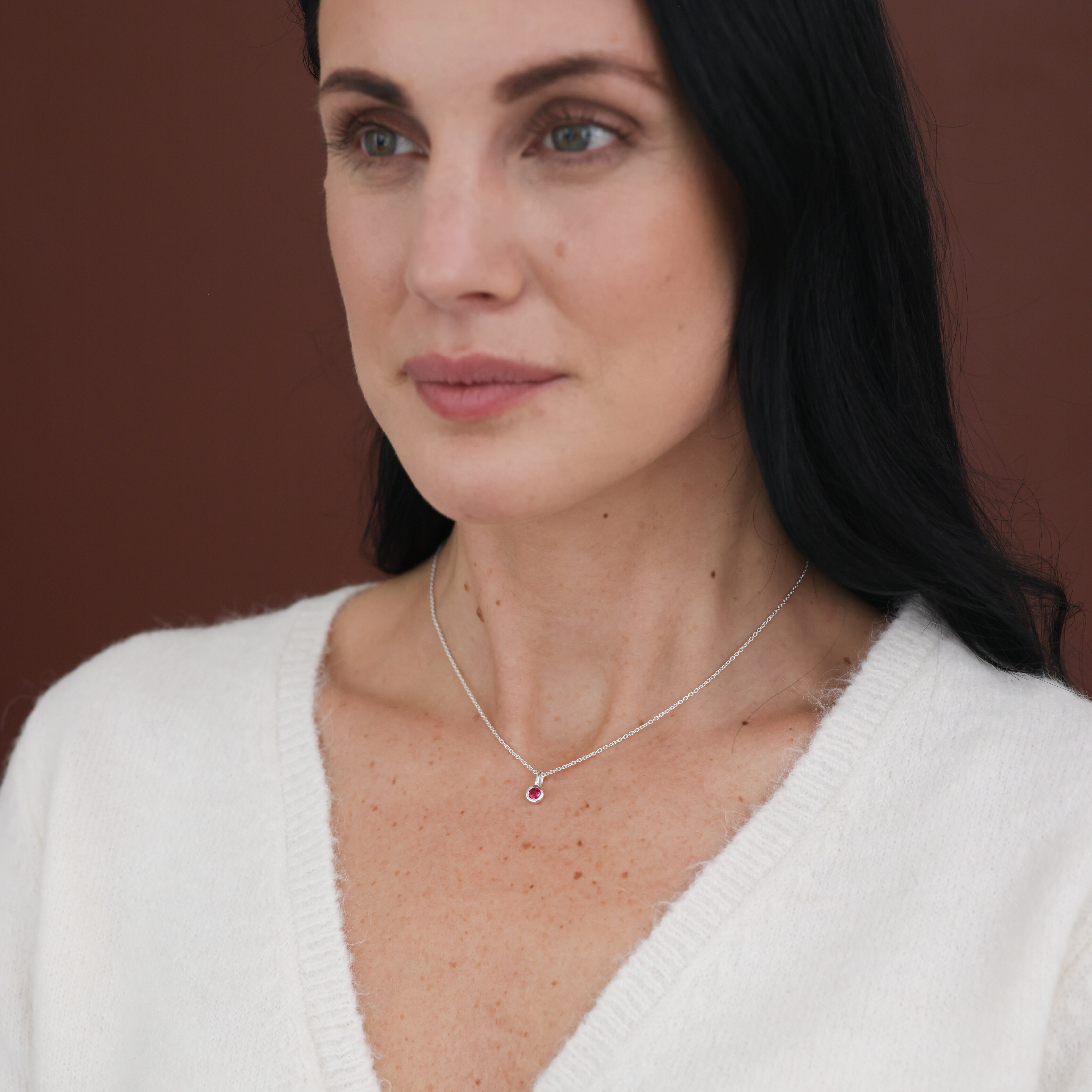 Birthstone February hänge