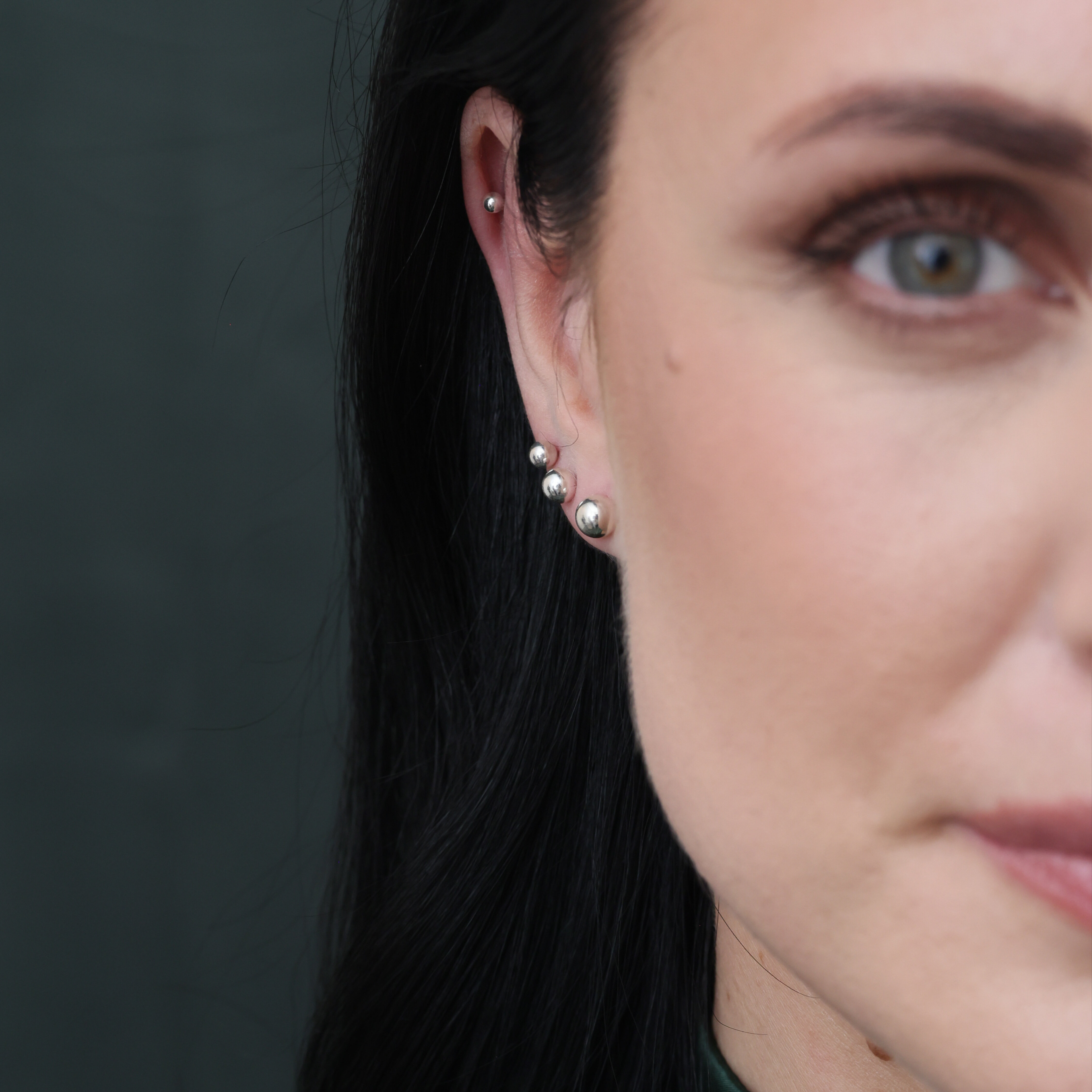 Halo förgyllda stiftörhängen 5 mm