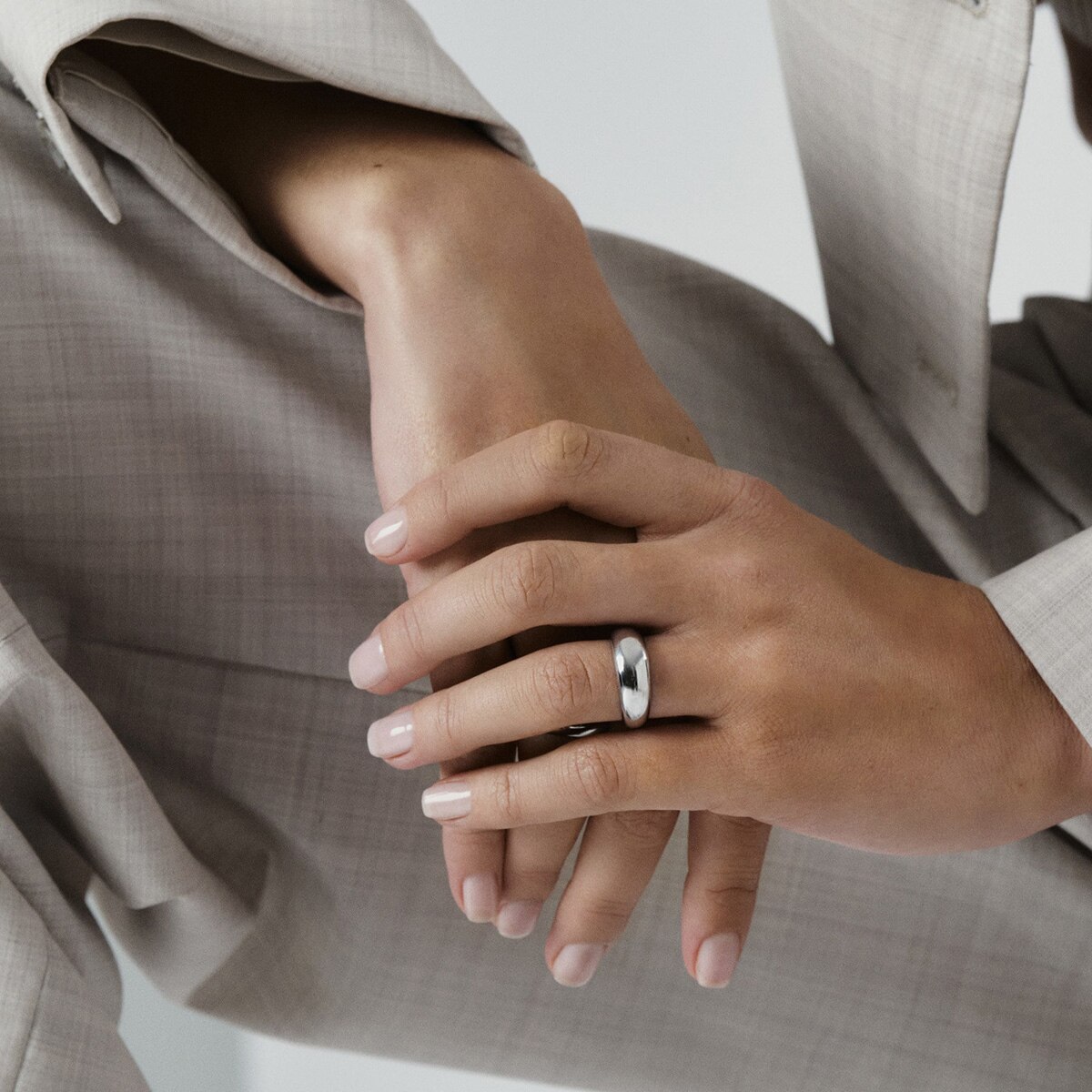 Bold Silver Ring #56