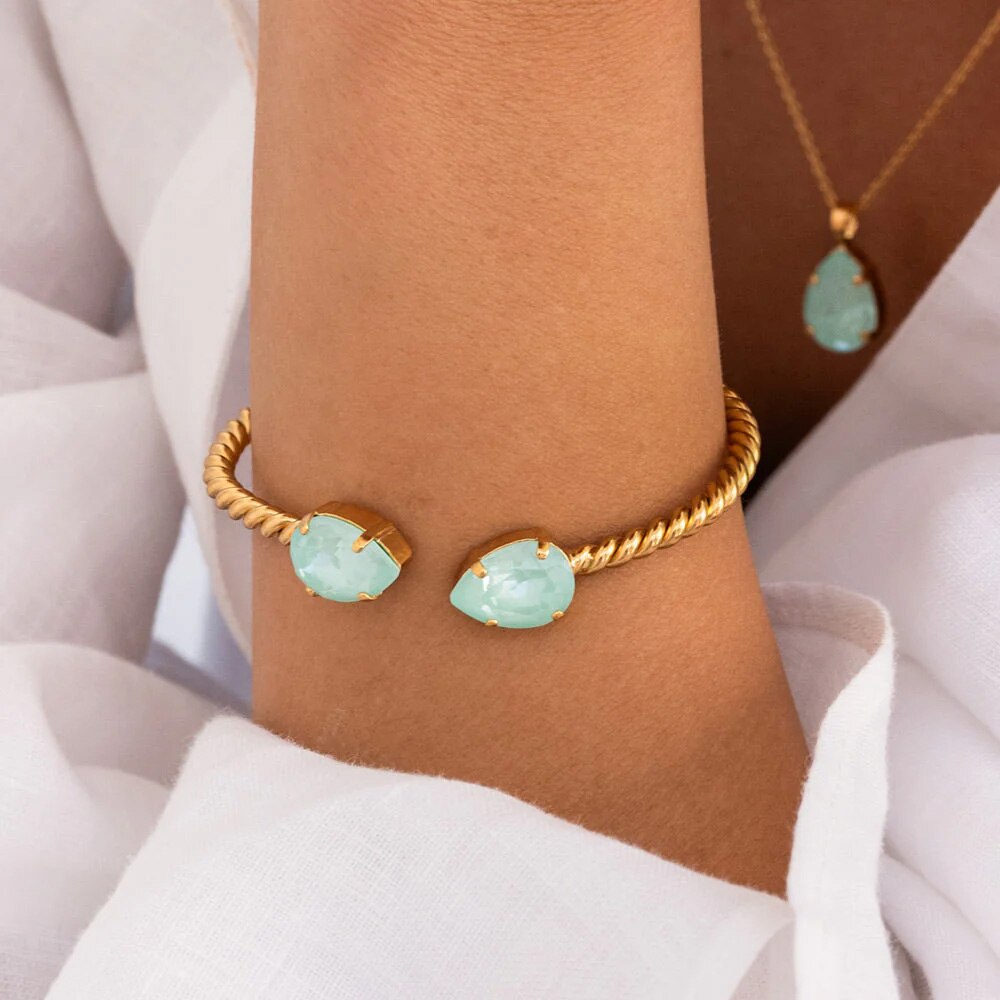 Mini Drop Bracelet Gold / Soft Mint