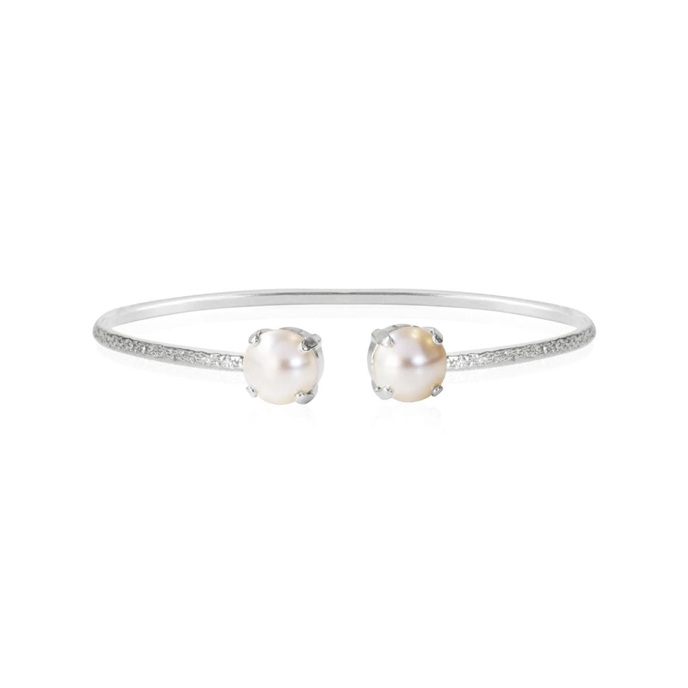 Classic Petite Bracelet Rhodium Pearl