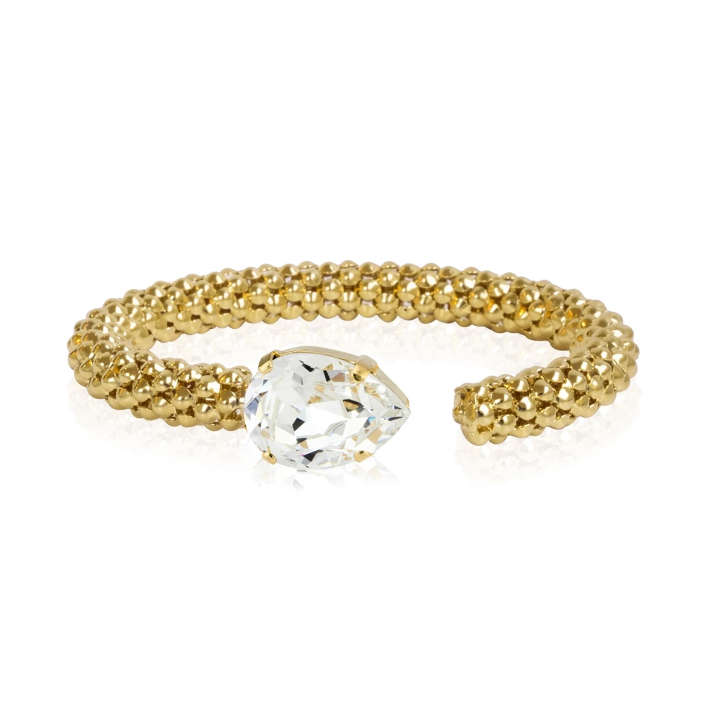 Classic Rope Bracelet Gold Crystal