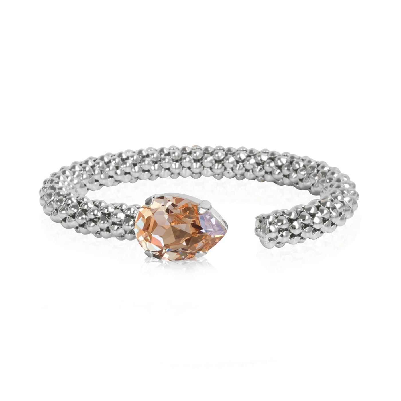 Classic Rope Bracelet Rhodium Silk