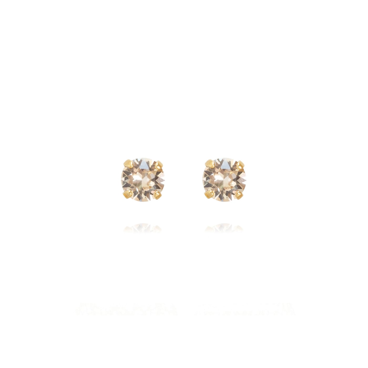 Classic Stud Earrings Gold Silk
