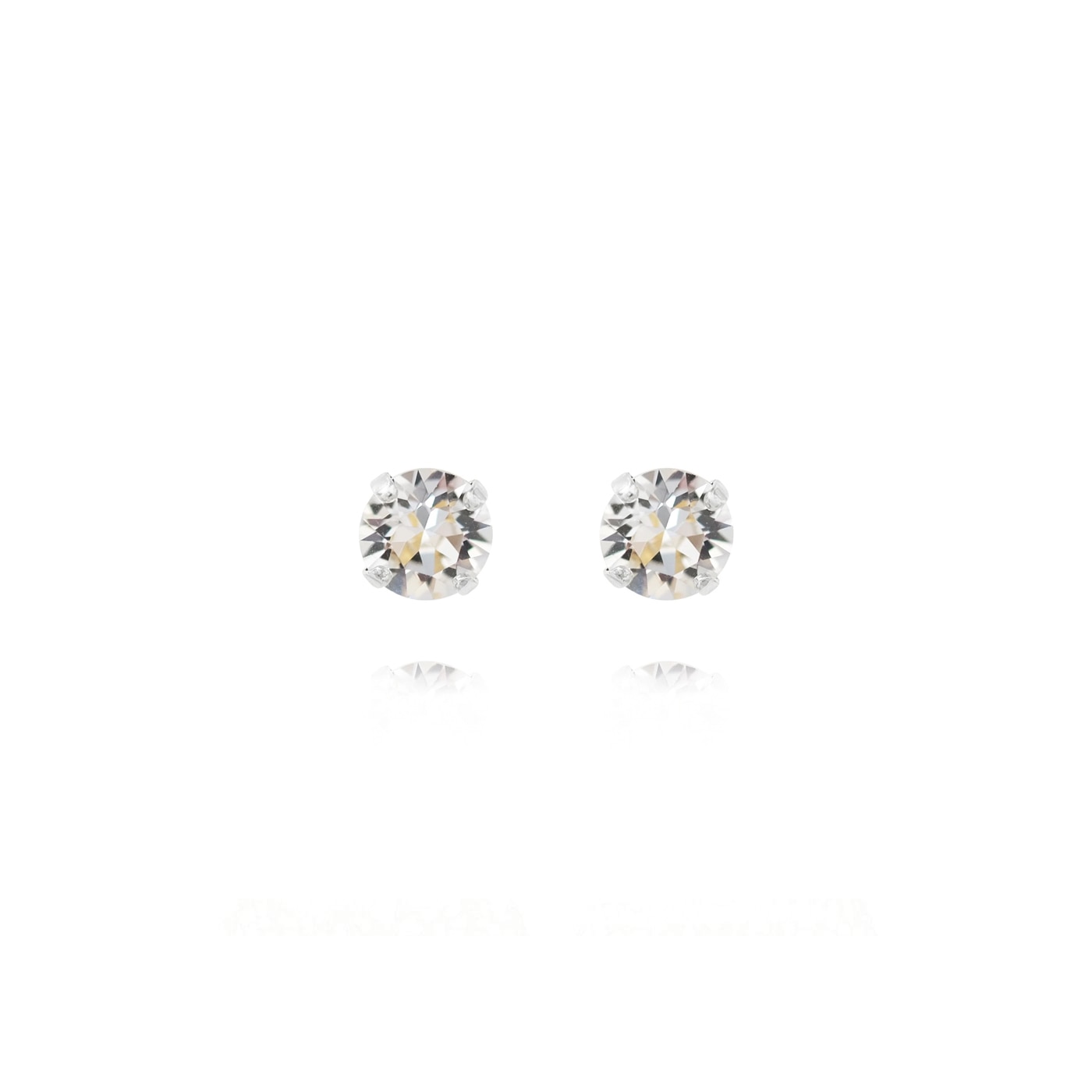 Classic Stud Earrings Rhodium Crystal