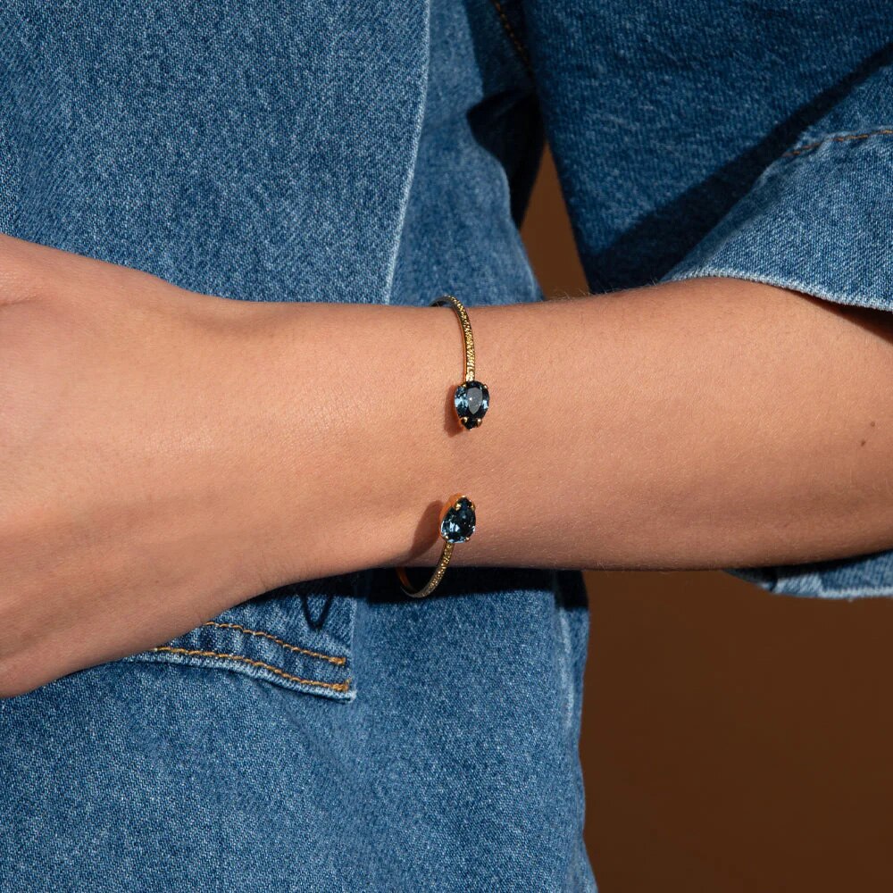 Petite Drop Bracelet / Denim Blue