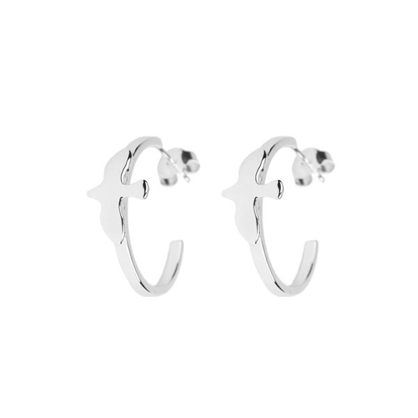 Dove Hoop Small Silver