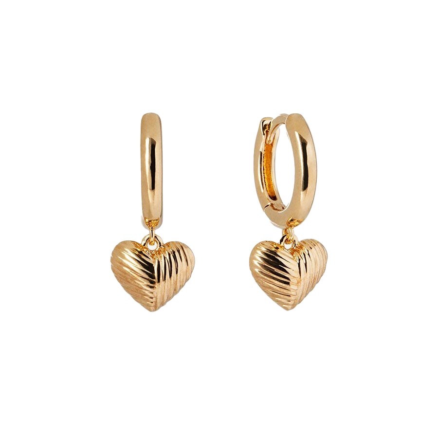 Earrings love hoops gold plated