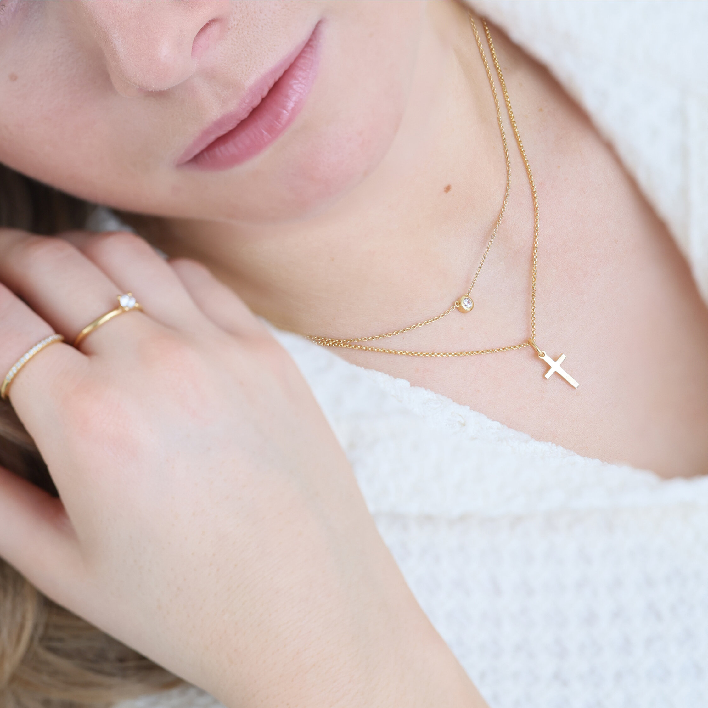 Faith Mini förgyllt halsband