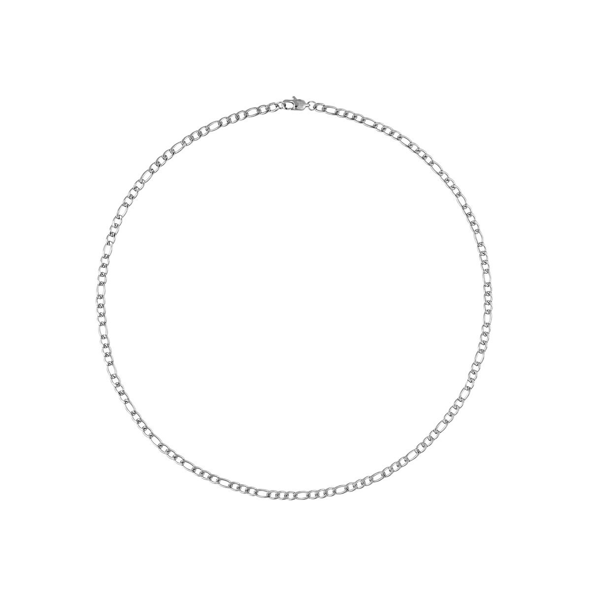 Thin figaro necklace silver