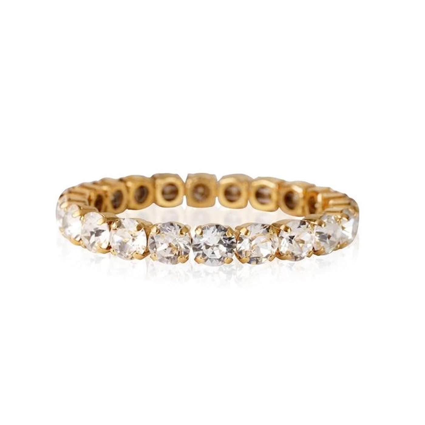 Gia Stud Bracelet Gold Crystal