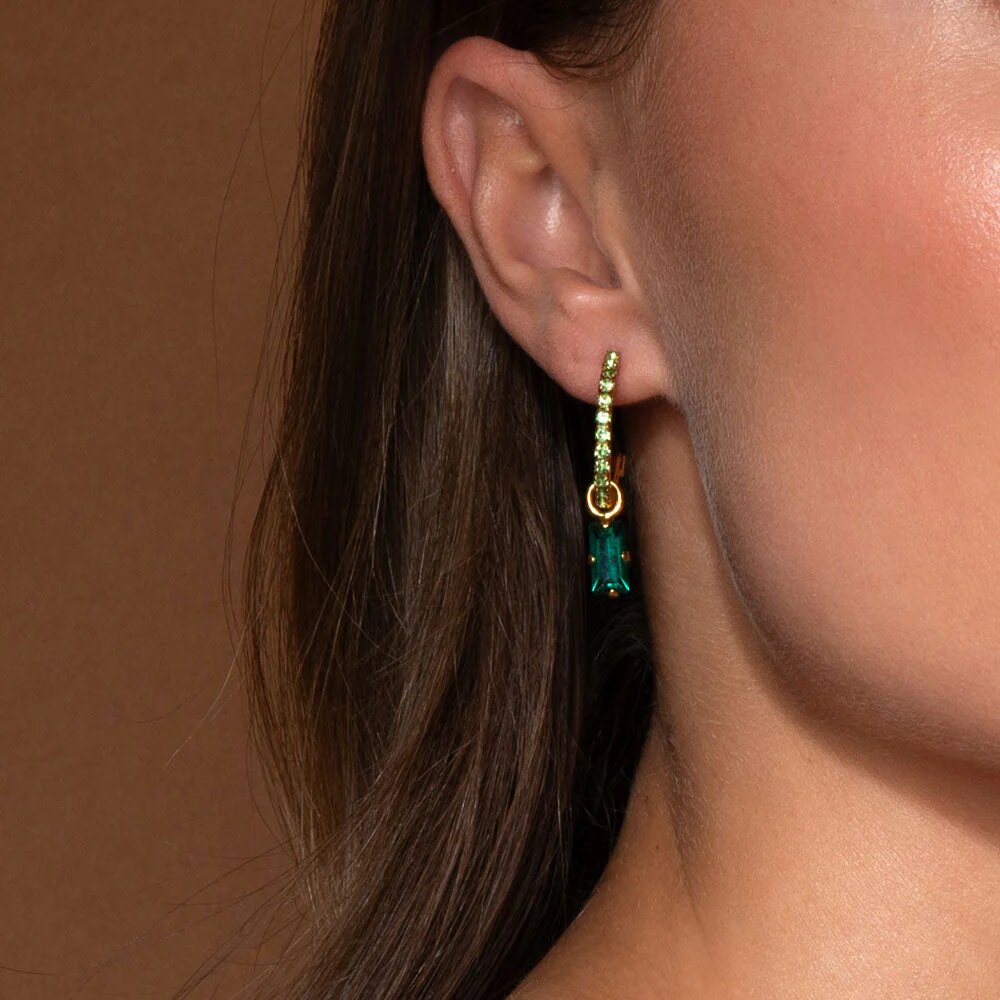 Lucy Earrings / Emerald + Peridot