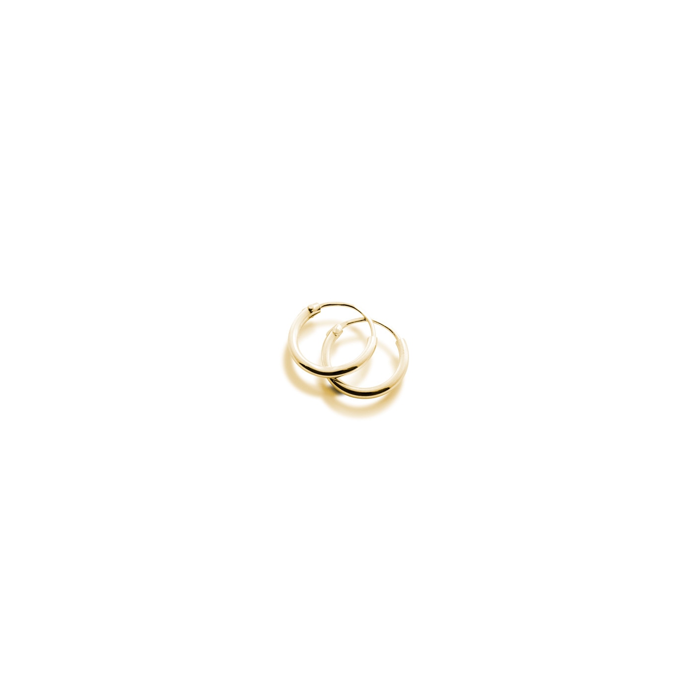 Hoops earrings 11 mm gold plated     
