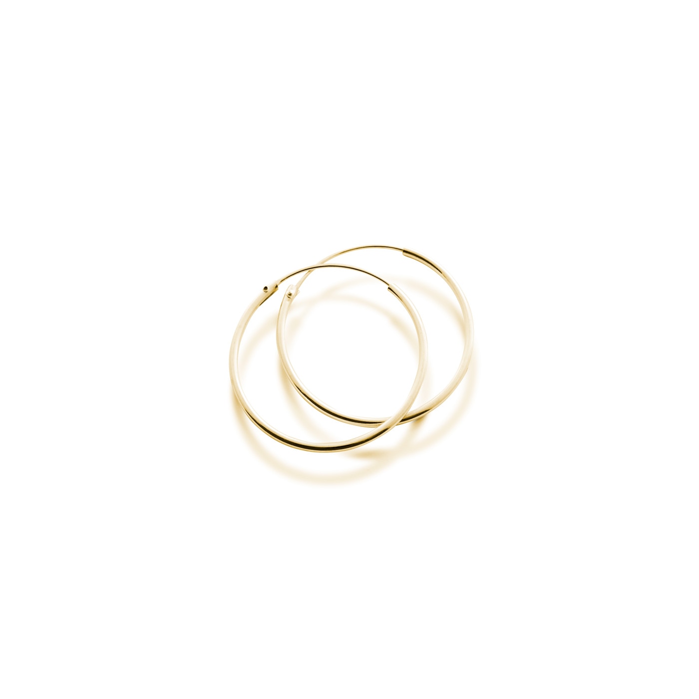 Hoops earrings 20mm gold plated   