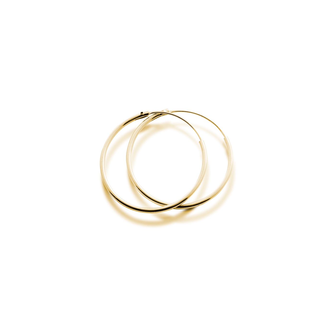 Hoops earrings 25 mm gold plated 