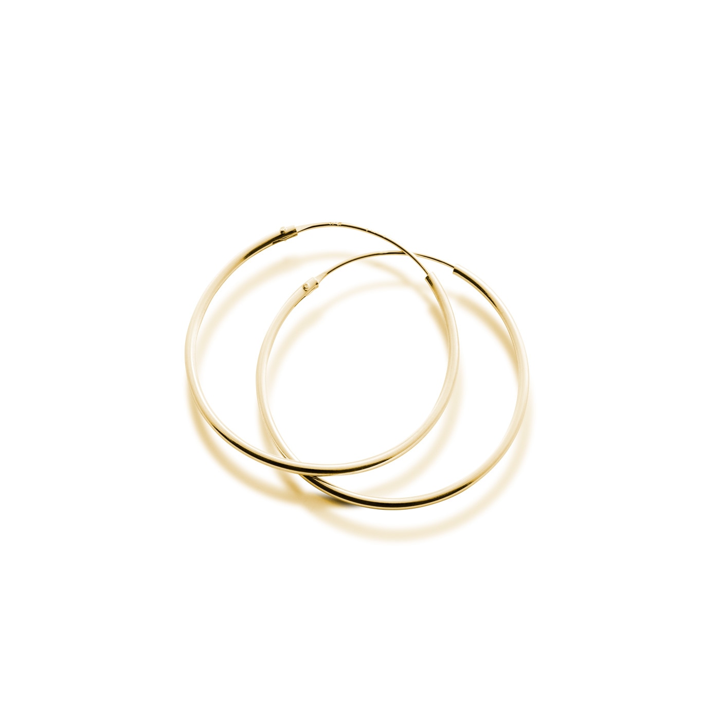 Hoops earrings 30 mm gold plated           