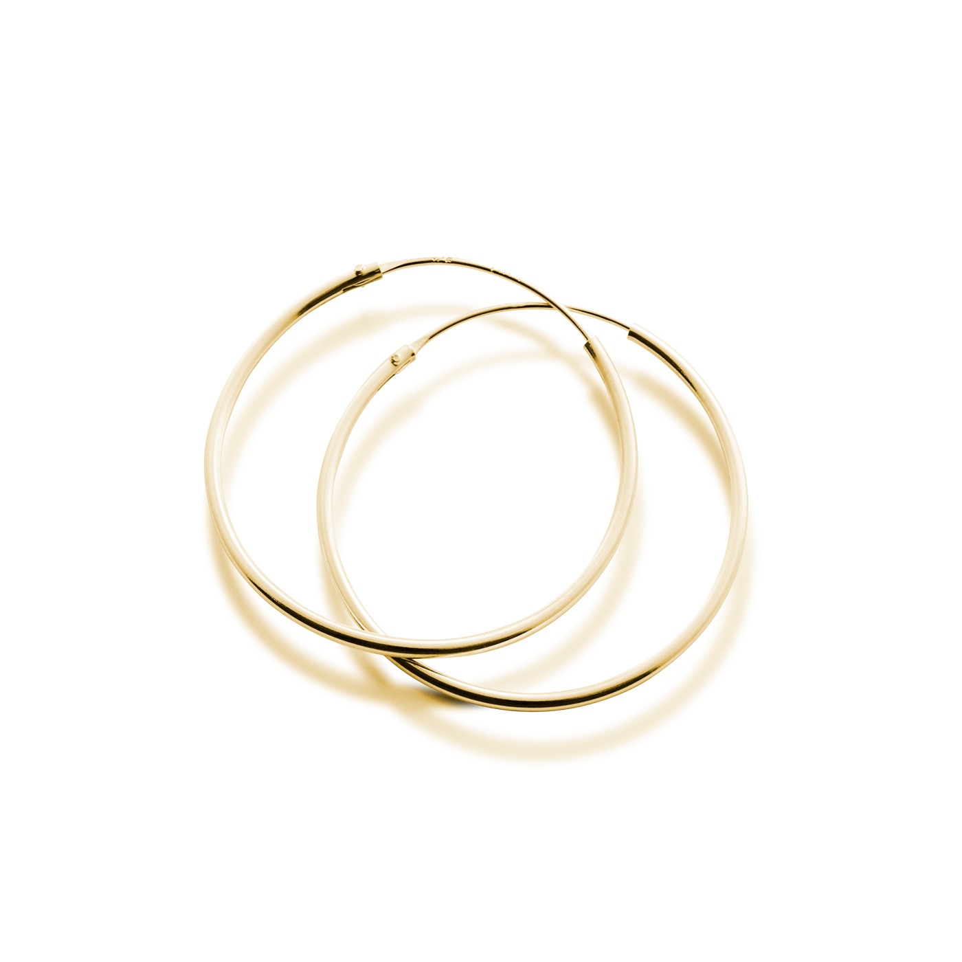 Hoops earrings 40 mm gold plated           