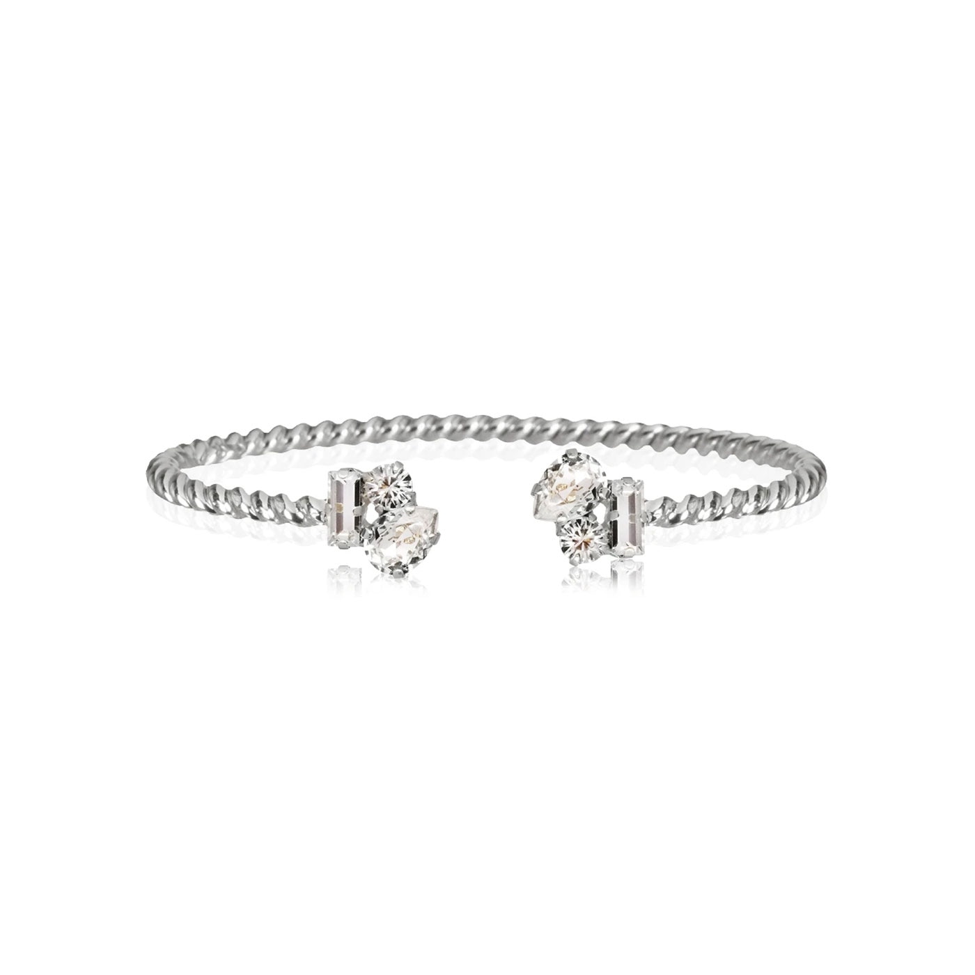 Isa Bracelet Rhodium Crystal