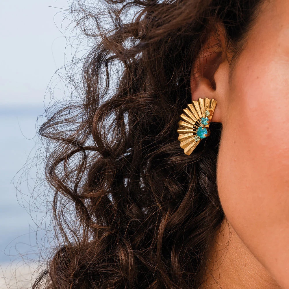 Lucinda Earrings Gold / Laguna Combo 