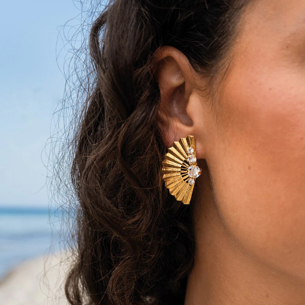 Lucinda Earrings Gold / Crystal