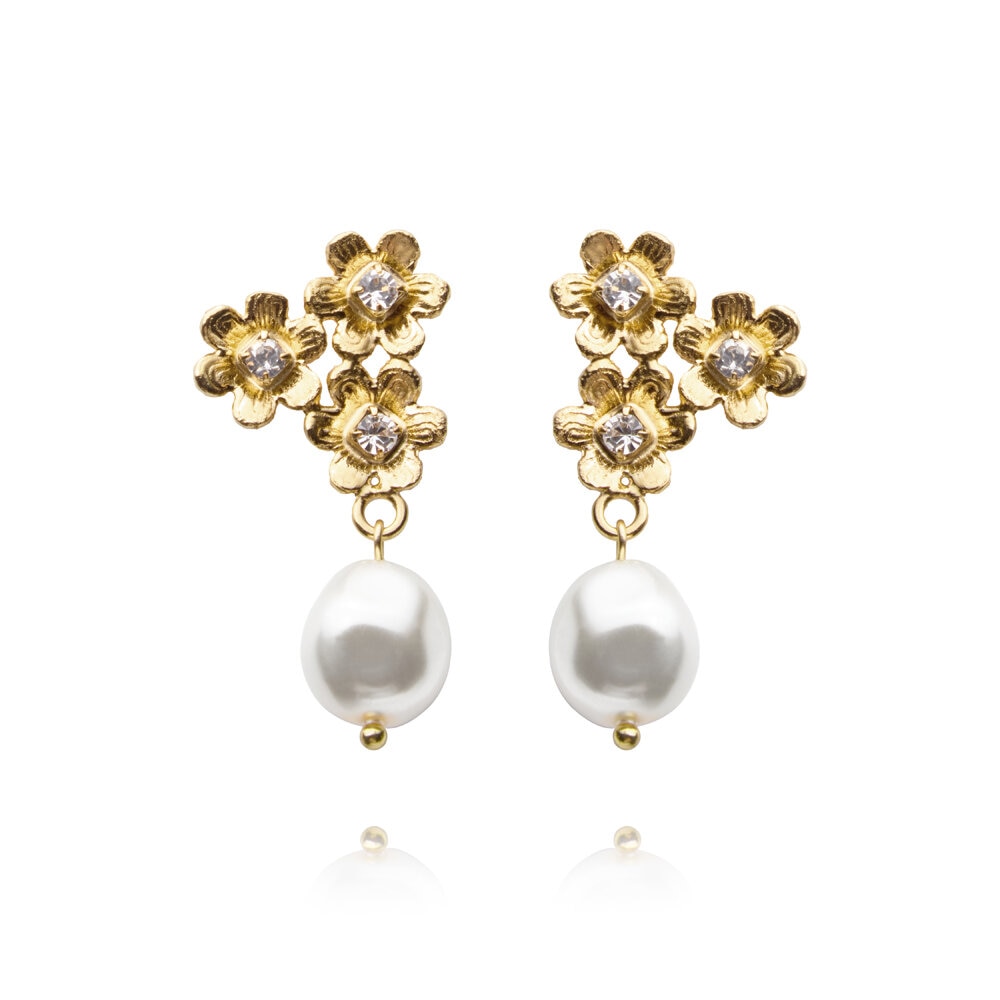 Juni Earrings / Pearl / Crystal