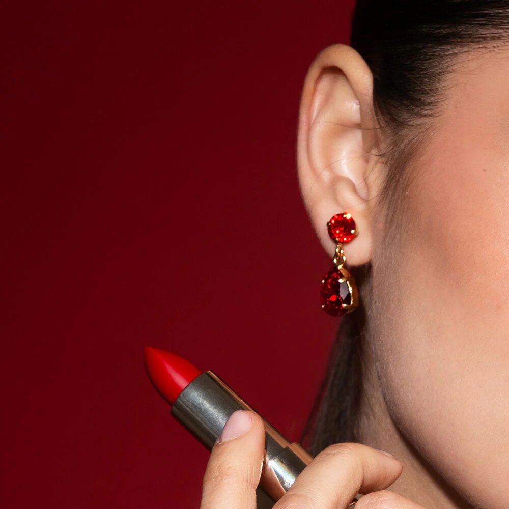 Mini Drop Earrings / Light Siam