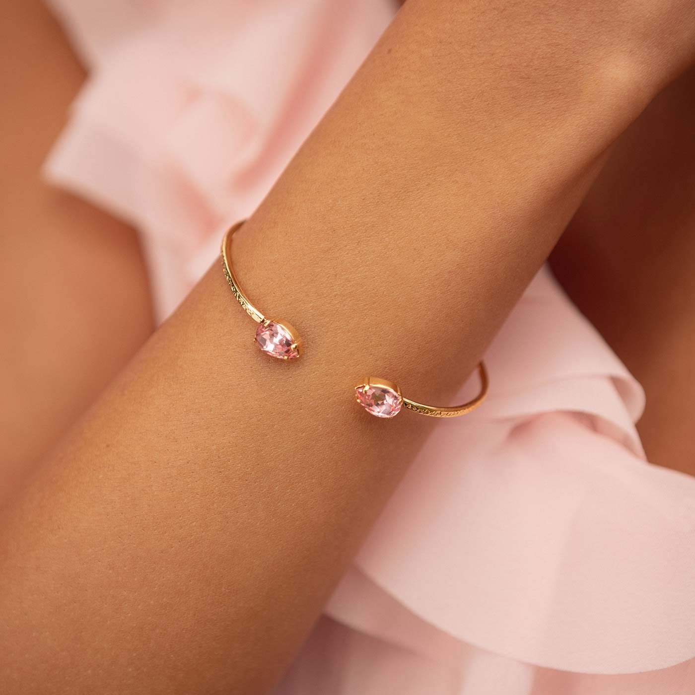 Petite Drop Bracelet / Light Rose