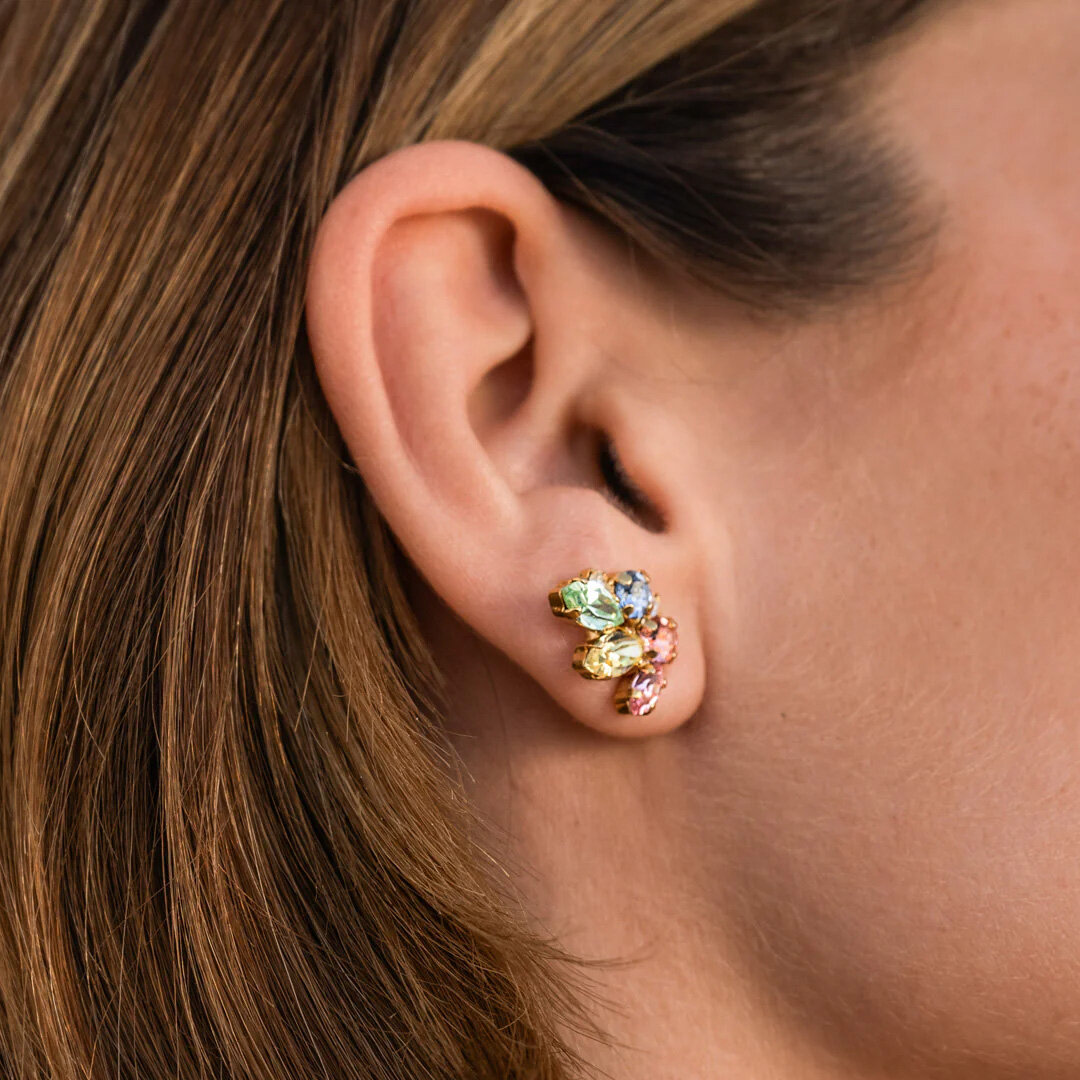 Petite Cora Earrings Gold Pastel Combo