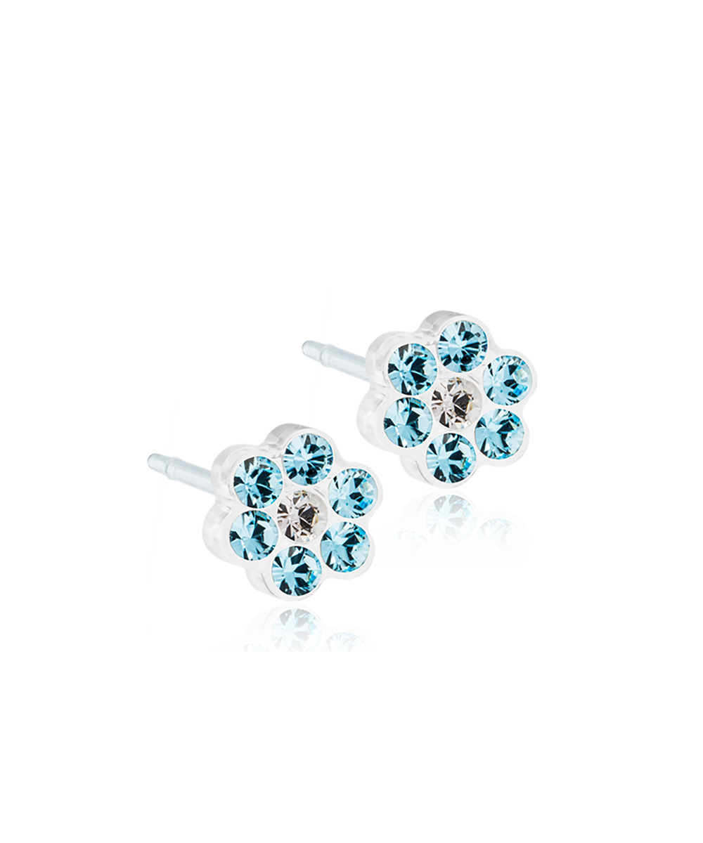 Daisy Örhängen Aquamarine/Crystal