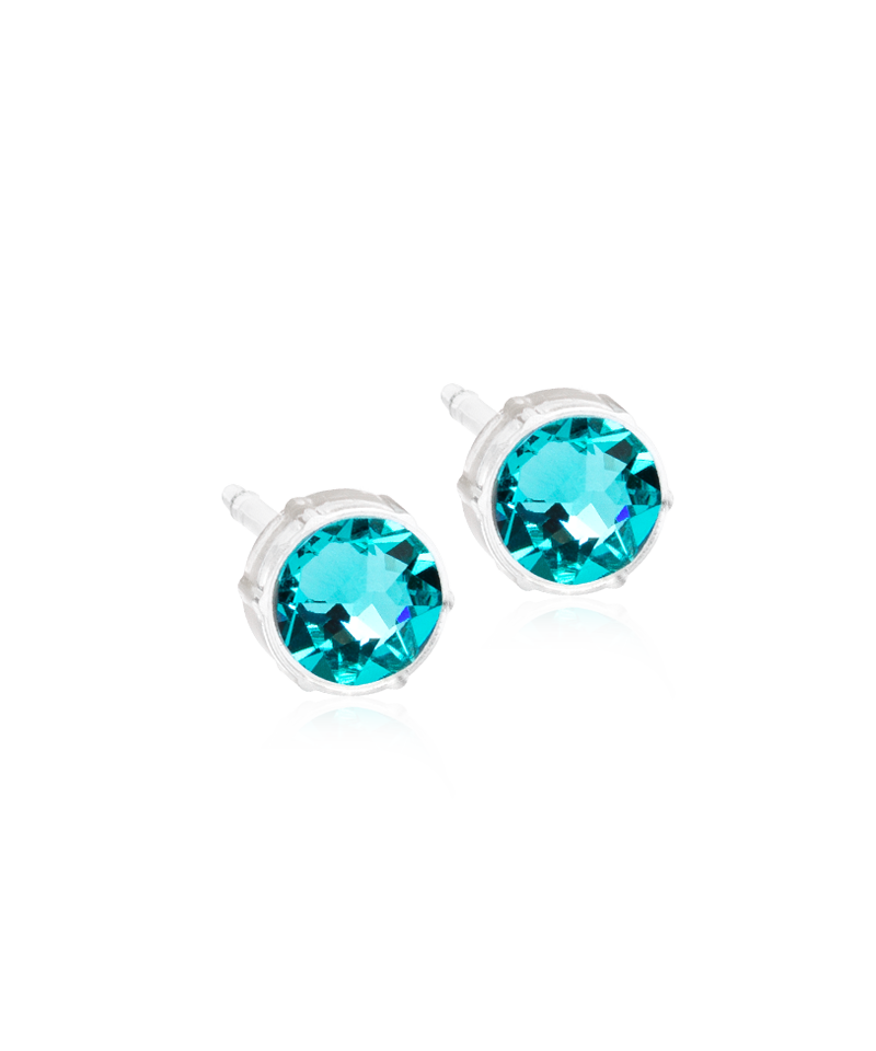 Bezel Örhängen 6 mm Turquoise