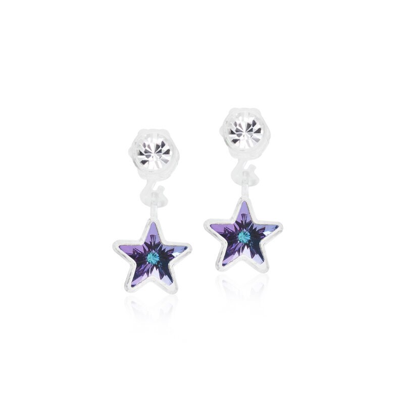 Pendant Star Örhänge lilac shimmer 
