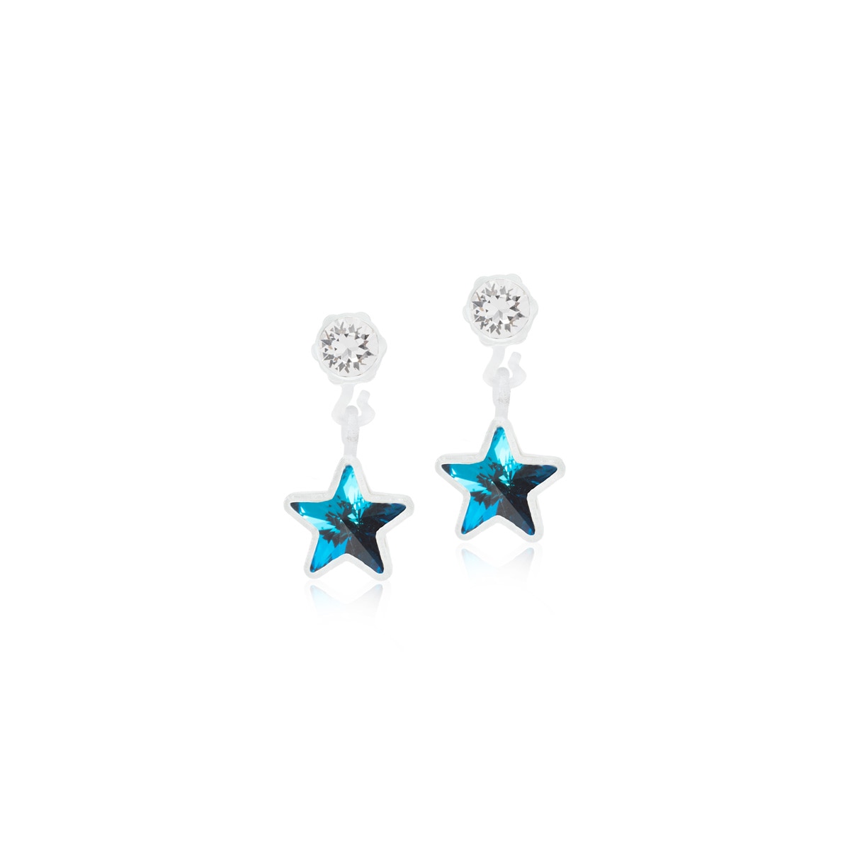 Pendant Star Örhängen Crystal/aquamarine