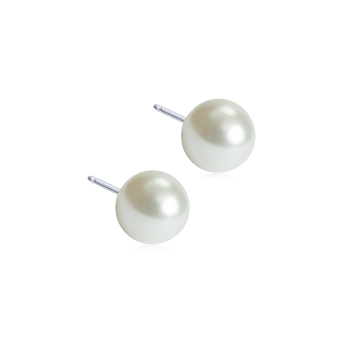 Pearl Örhängen 8 mm White