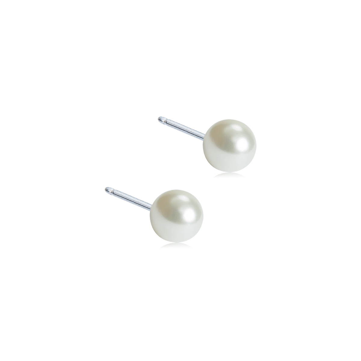Pearl Örhängen 4 mm White