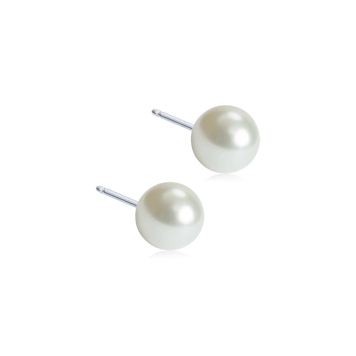 Pearl Örhängen 6 mm White