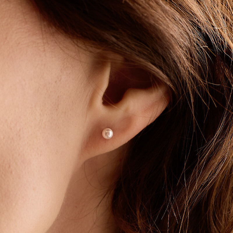 Pearl Örhänge 4 mm