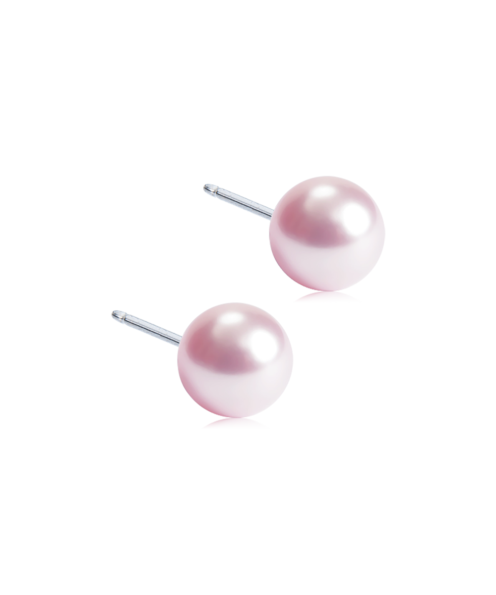 Pearl Örhängen 6 mm Light rose