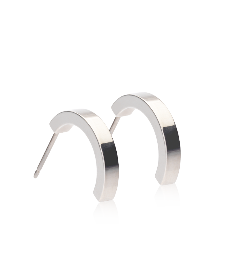Pendant Plain Curved Örhängen 15 mm