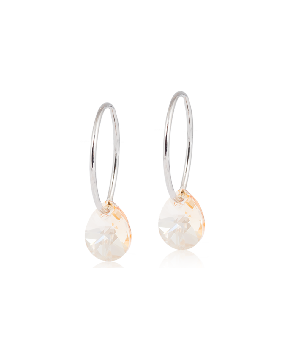 Ear Rings 14 mm Pendant Drop Golden shadow
