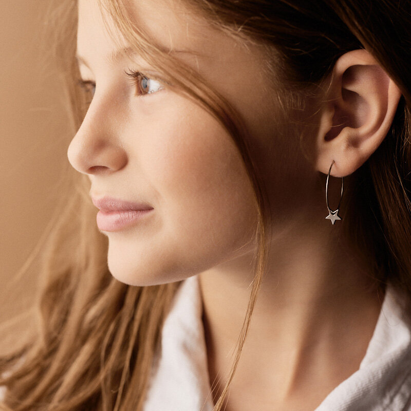 Ear Ring 25 mm Pendant Star