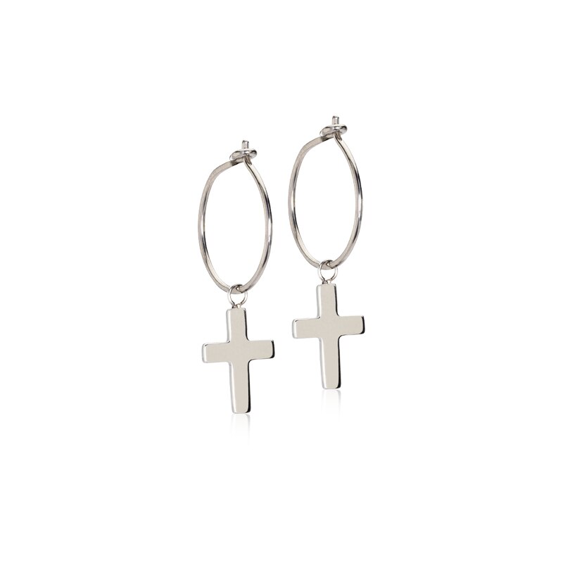 NT Ear Ring 14 mm, Pendant Cross