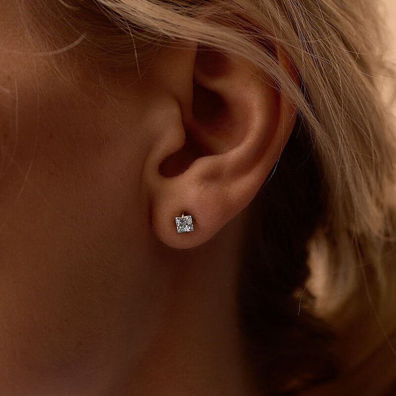 Tiffany Edge Örhängen 5 mm Aquamarine