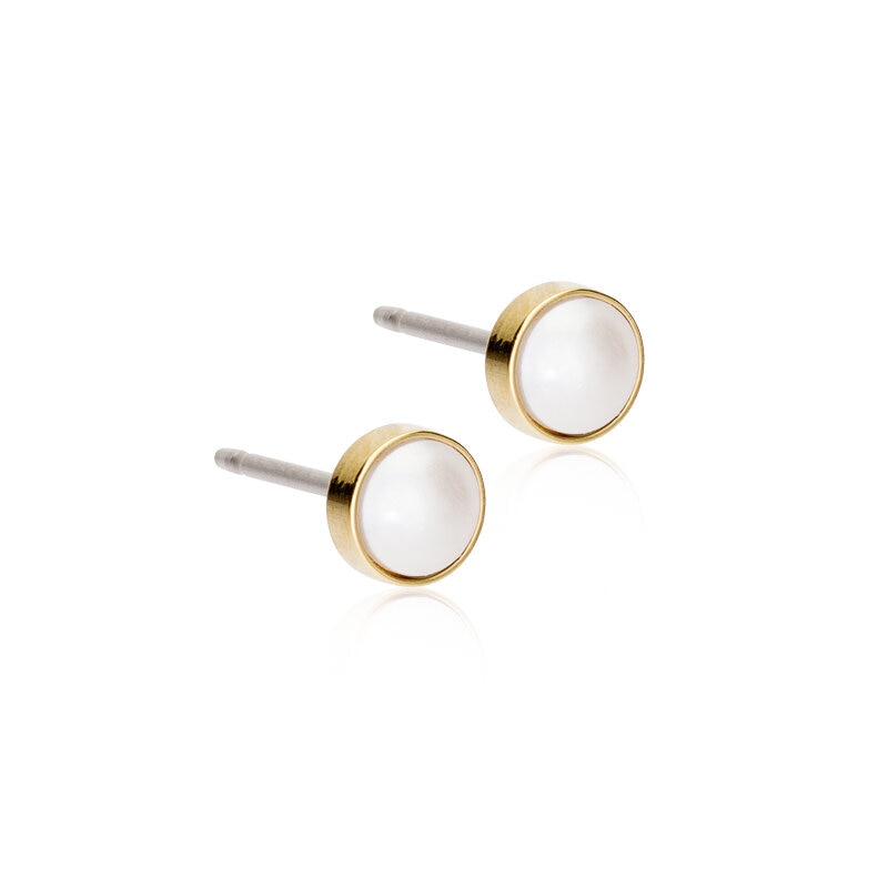 Bezel Pearl Örhänge