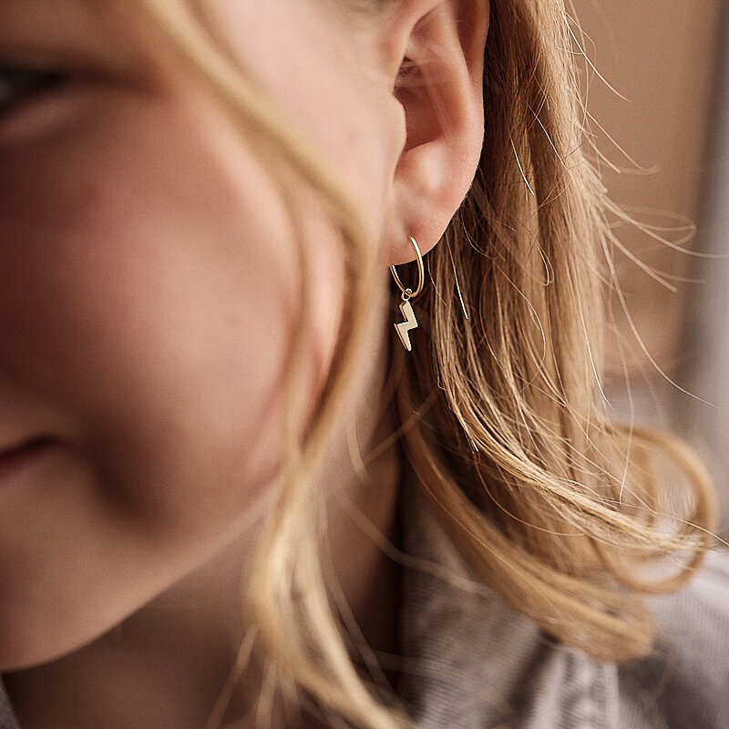 Ear Ring 14 mm, Pendant Flash