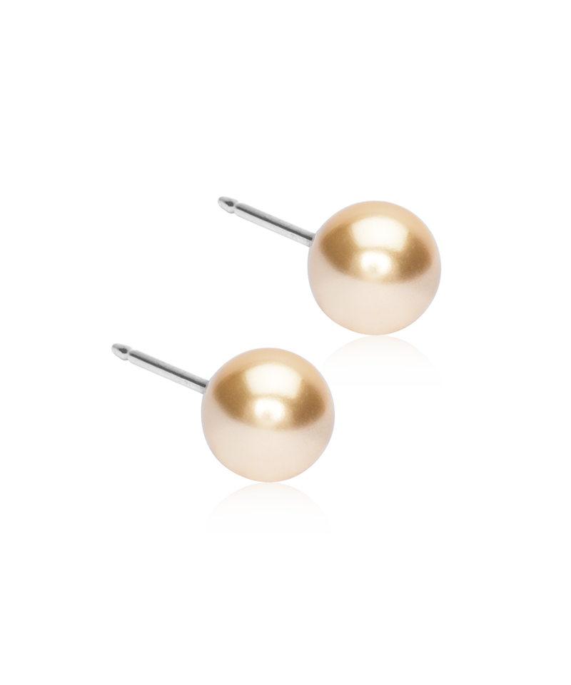 Pearl Örhängen 6 mm Golden shimmer