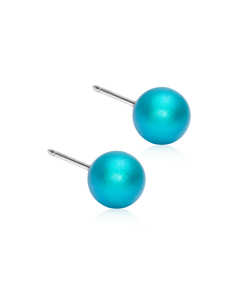 Pearl Örhängen 6 mm Blue zircon