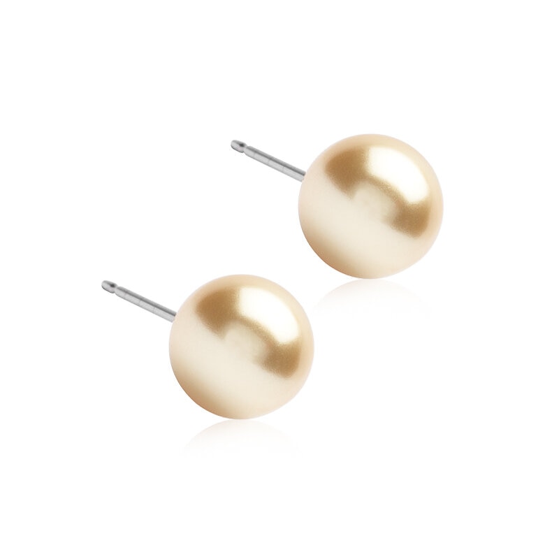 Pearl Örhängen 8 mm Golden shimmer