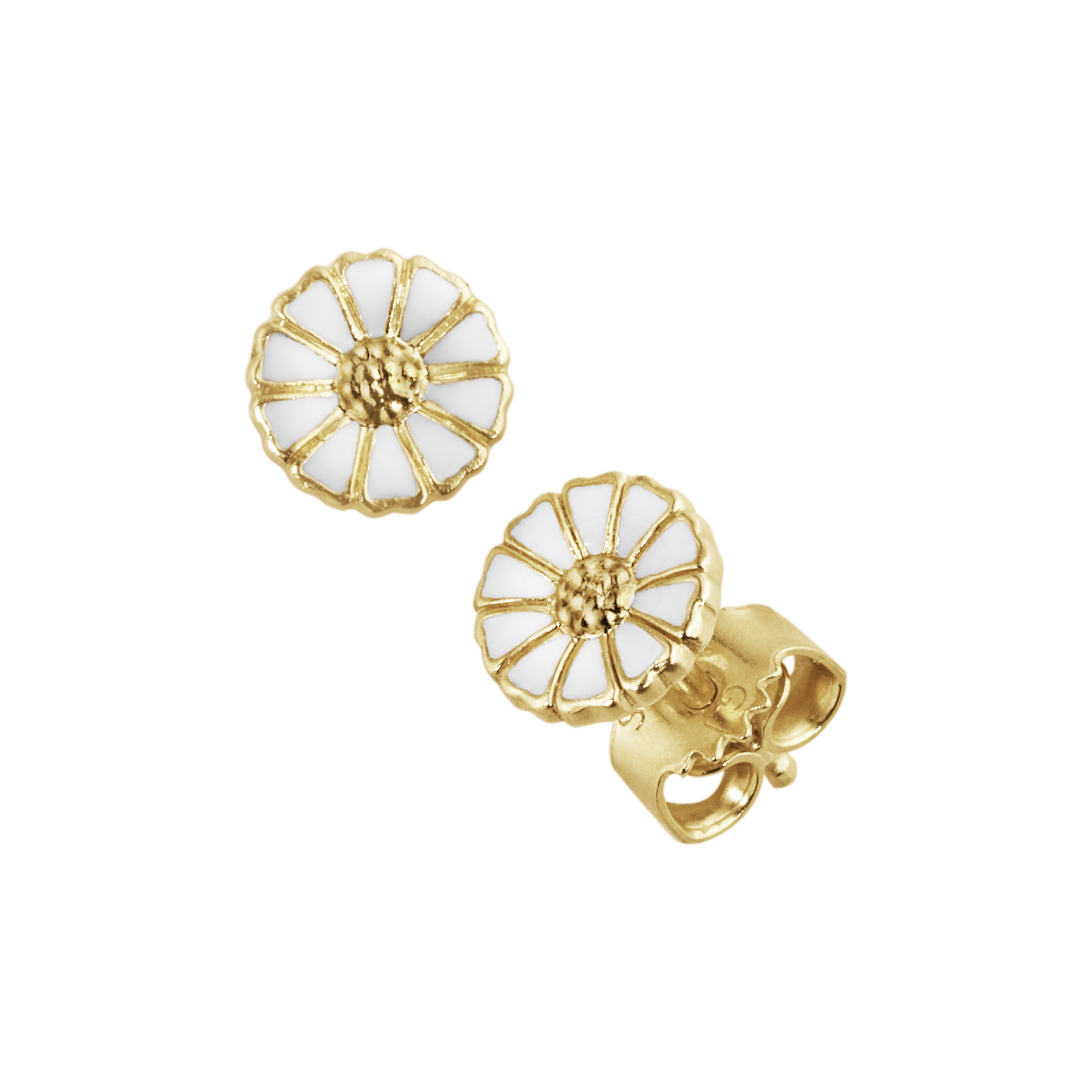 Daisy earrings gold plated